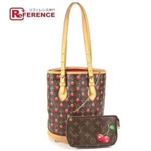 LOUIS VUITTON Cherry Bucket Bag Takashi Murakami Shoulder Tote Clutch Red
